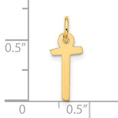 10k Large Slanted Block Initial T Charm