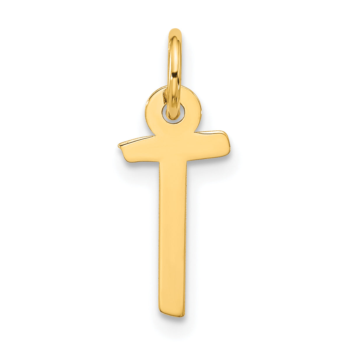 10k Large Slanted Block Initial T Charm