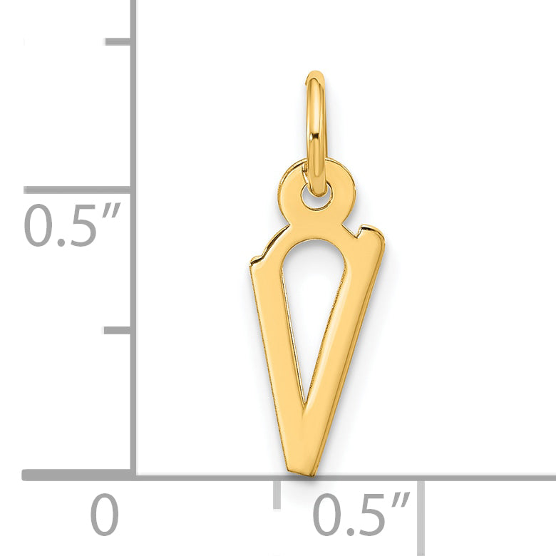 10k Large Slanted Block Initial V Charm