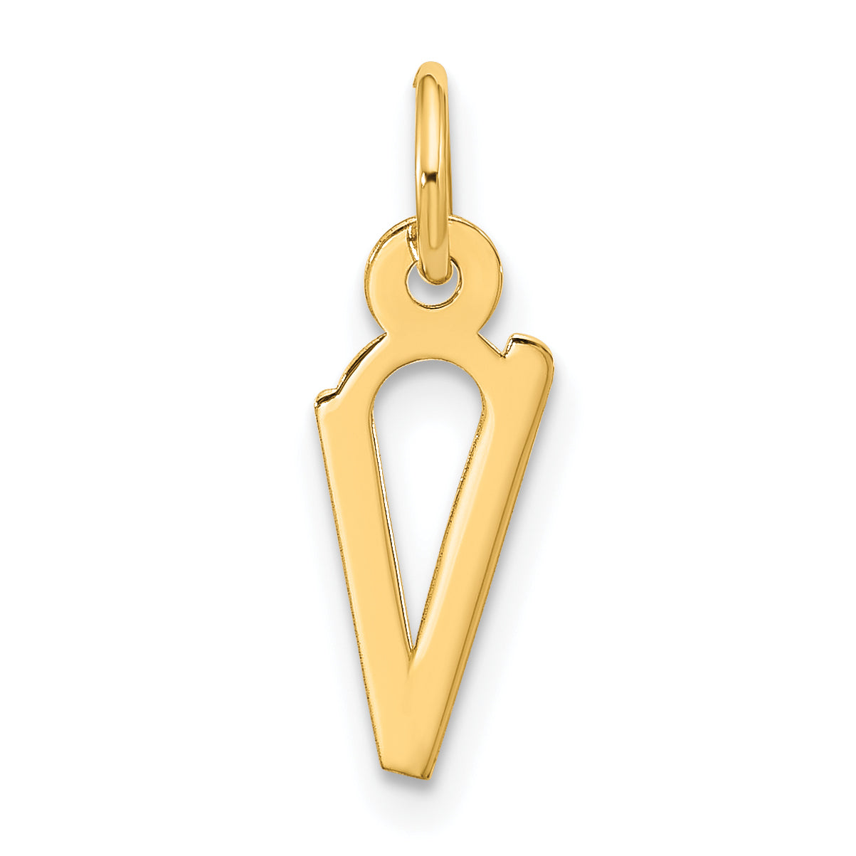 10k Large Slanted Block Initial V Charm