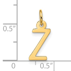 10k Large Slanted Block Initial Z Charm