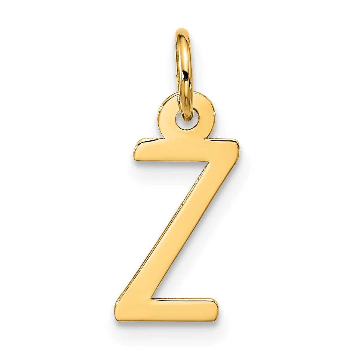 10k Large Slanted Block Initial Z Charm