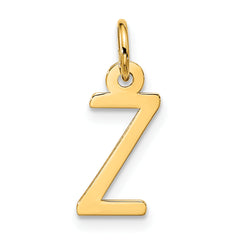 10k Large Slanted Block Initial Z Charm