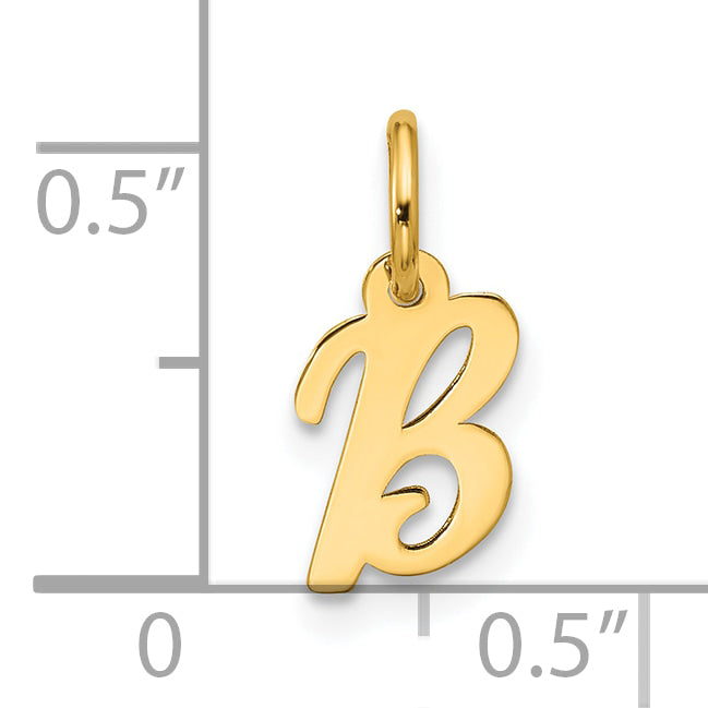 10k Small Script Initial B Charm