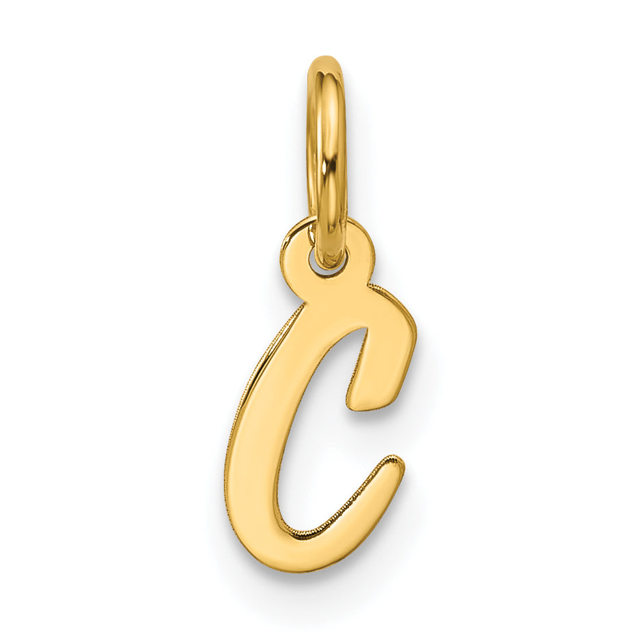 10k Small Script Initial C Charm