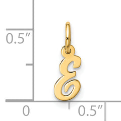 10k Small Script Initial E Charm