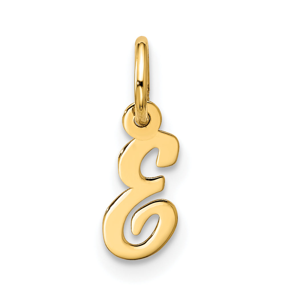 10k Small Script Initial E Charm