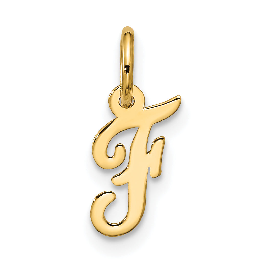 10k Small Script Initial F Charm