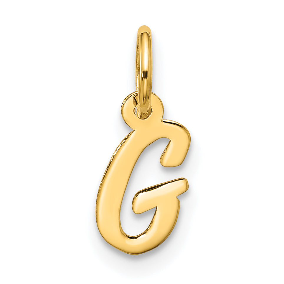 10k Small Script Initial G Charm