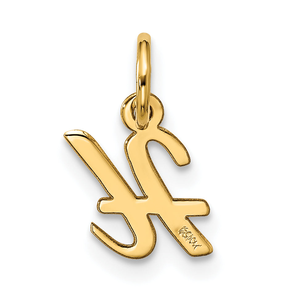 10k Small Script Initial H Charm