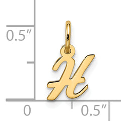 10k Small Script Initial H Charm