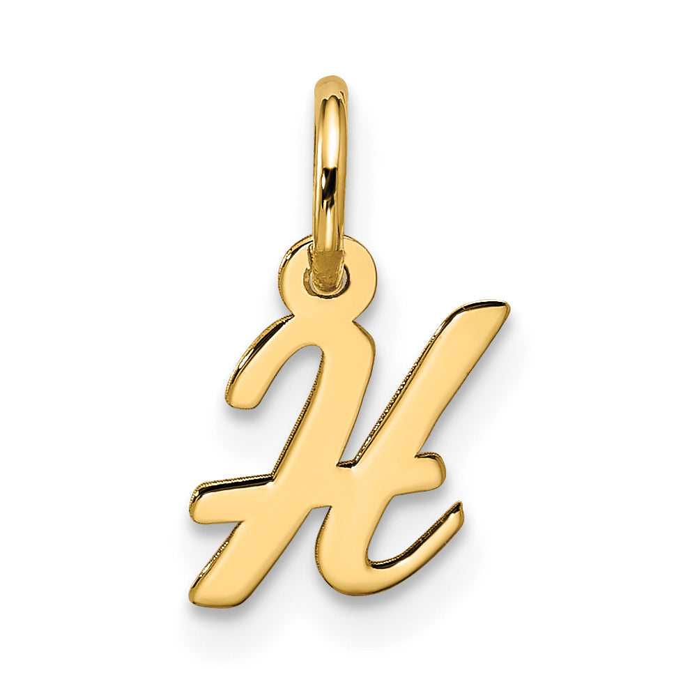 10k Small Script Initial H Charm