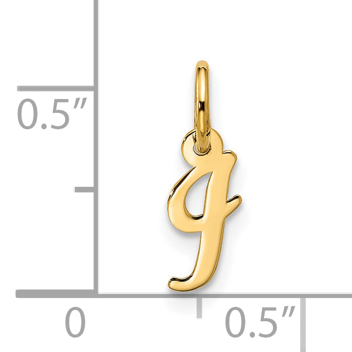 10k Small Script Initial I Charm