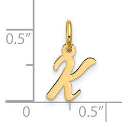 10k Small Script Initial K Charm