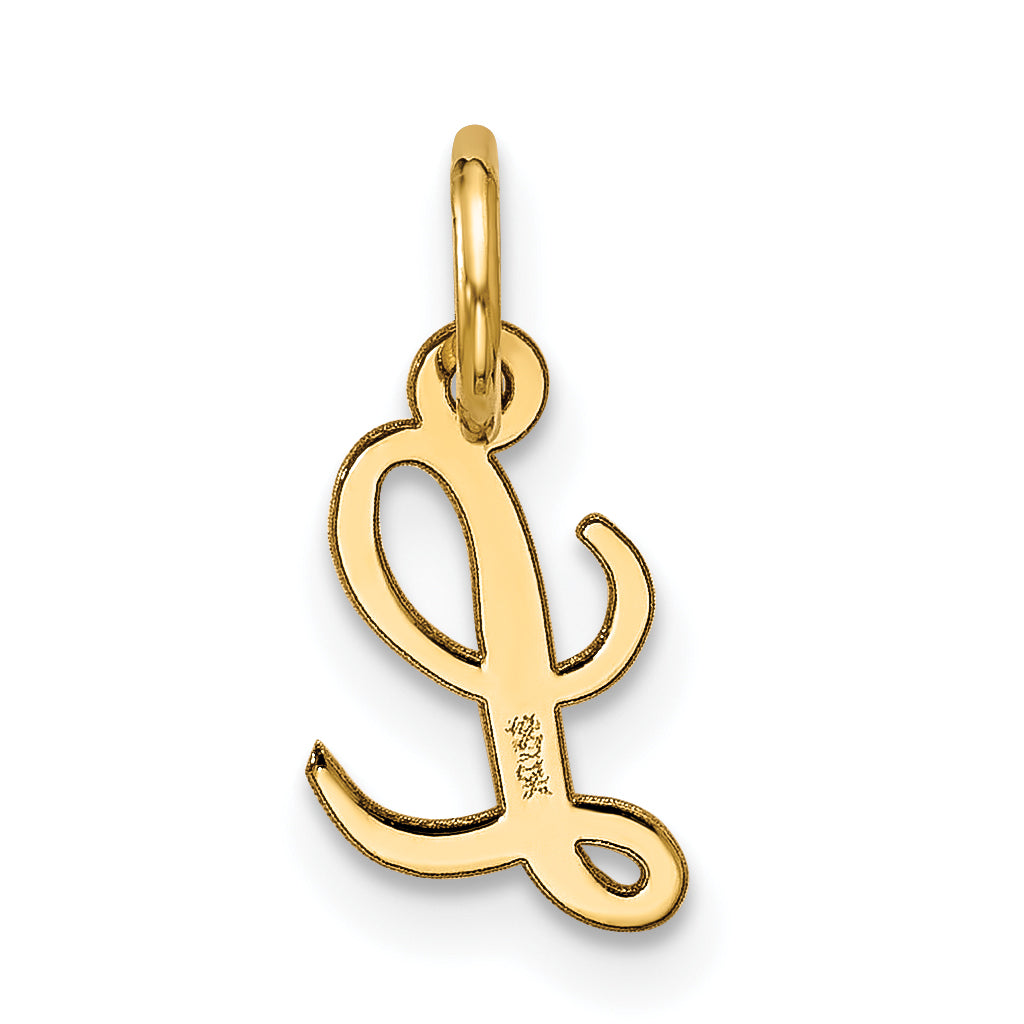 10k Small Script Initial L Charm