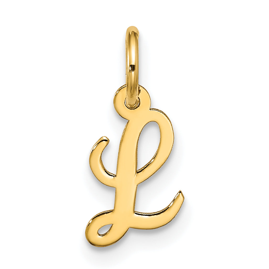 10k Small Script Initial L Charm