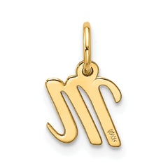 10k Small Script Initial M Charm