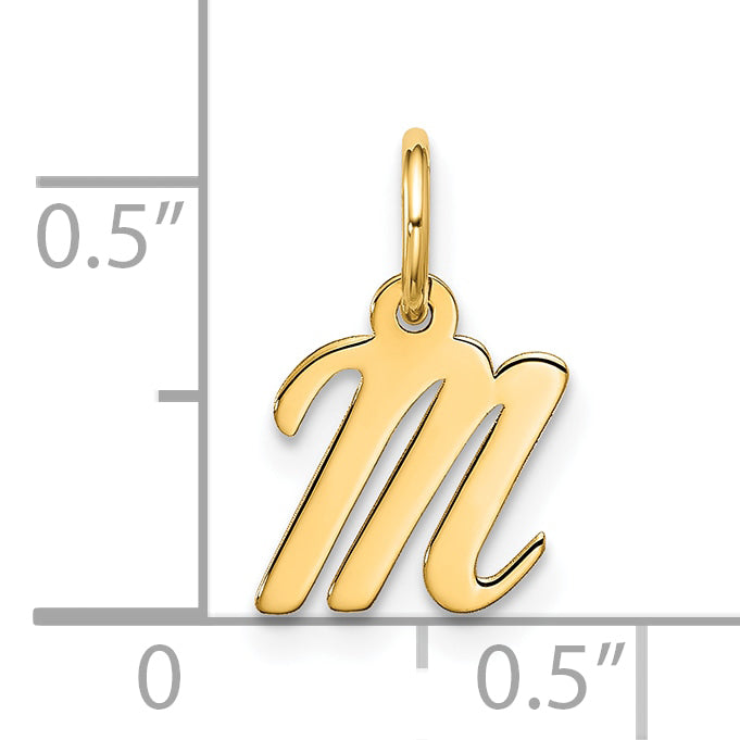 10k Small Script Initial M Charm