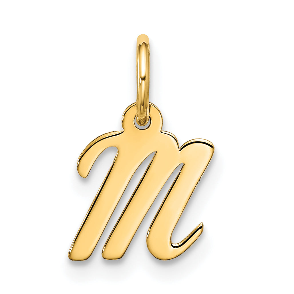 10k Small Script Initial M Charm