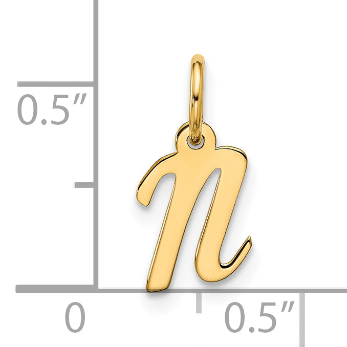 10k Small Script Initial N Charm