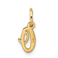 10k Small Script Initial O Charm