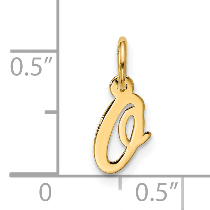 10k Small Script Initial O Charm