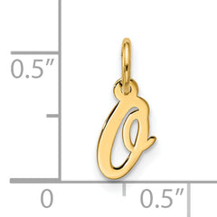 10k Small Script Initial O Charm