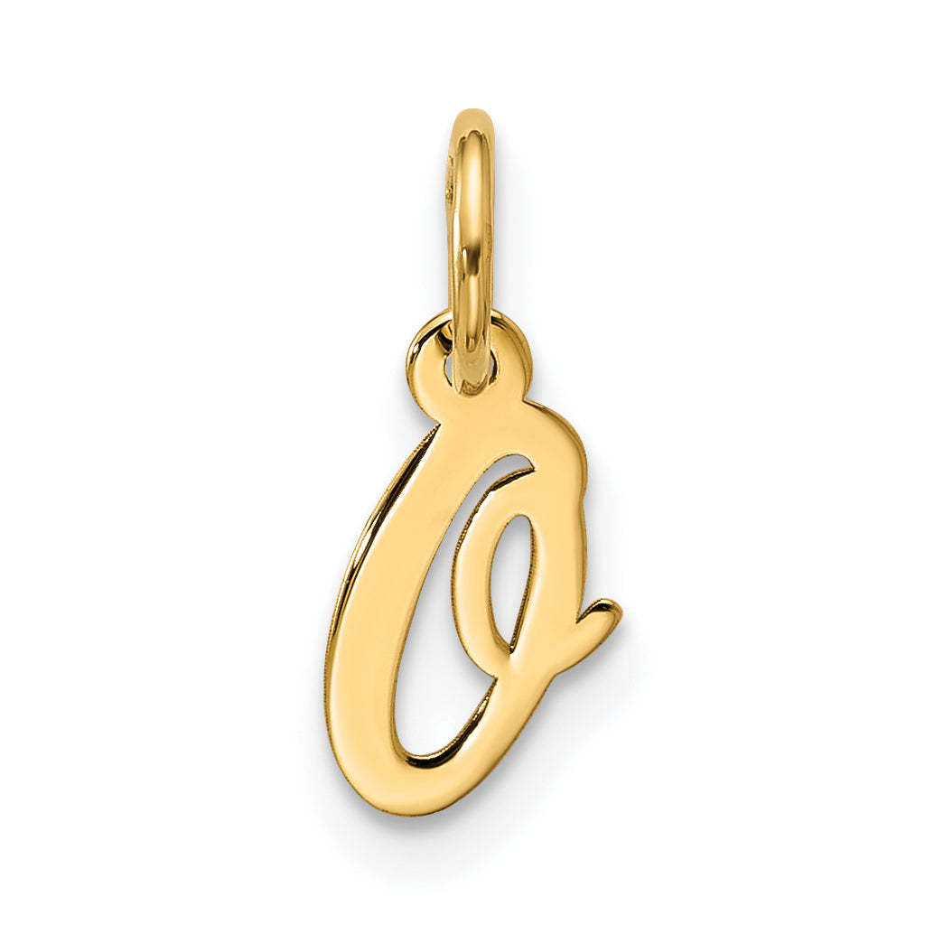 10k Small Script Initial O Charm