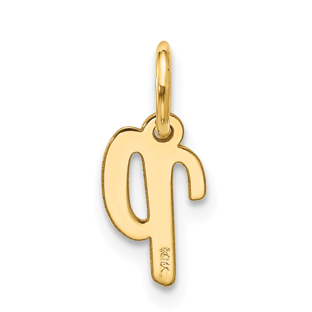 10k Small Script Initial P Charm