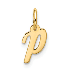 10k Small Script Initial P Charm