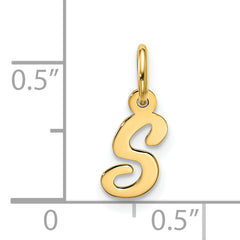 10k Small Script Initial S Charm