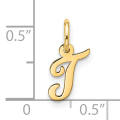 10k Small Script Initial T Charm