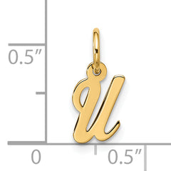 10k Small Script Initial U Charm