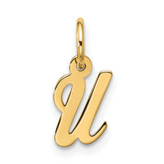 10k Small Script Initial U Charm