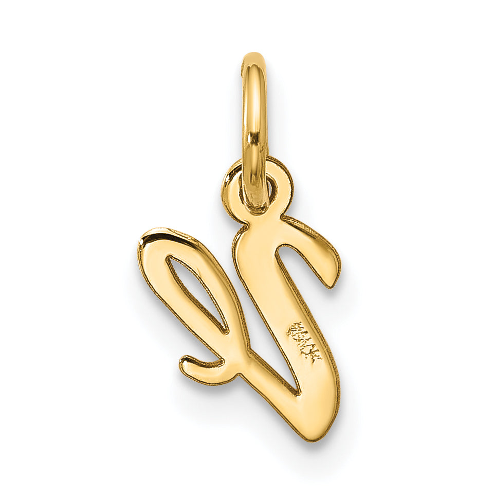 10k Small Script Initial V Charm