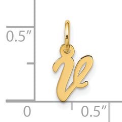 10k Small Script Initial V Charm