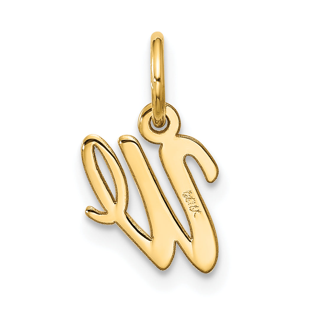 10k Small Script Initial W Charm