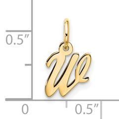 10k Small Script Initial W Charm