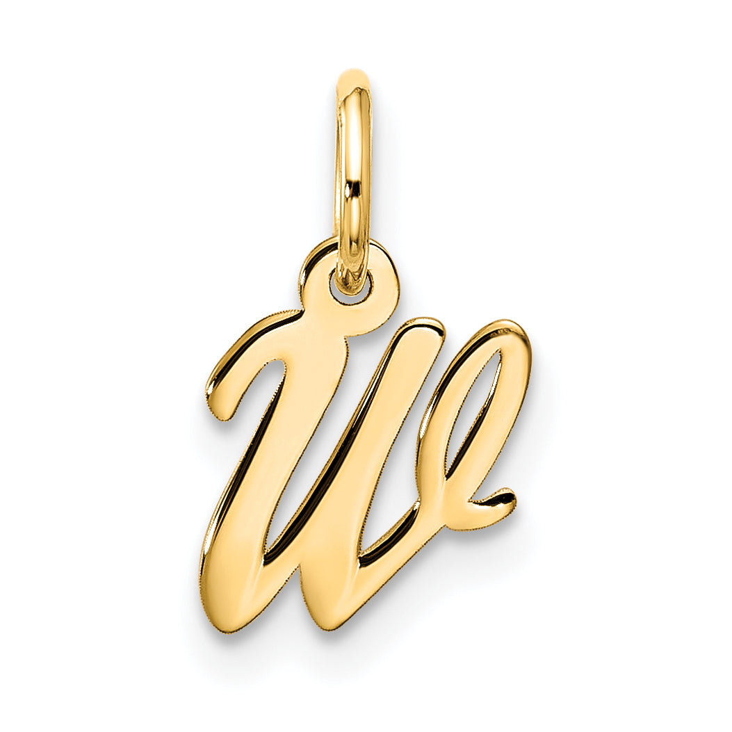 10k Small Script Initial W Charm