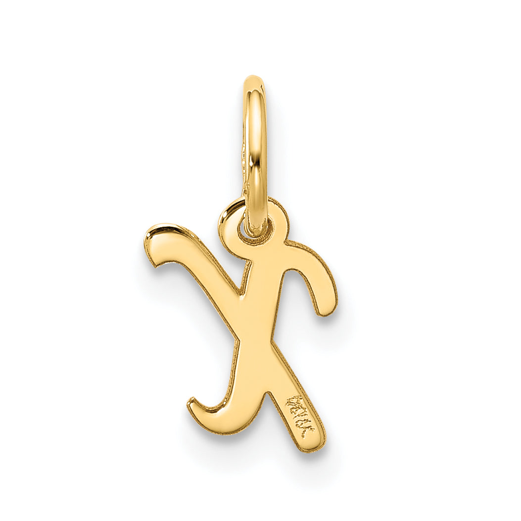 10k Small Script Initial X Charm