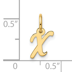 10k Small Script Initial X Charm