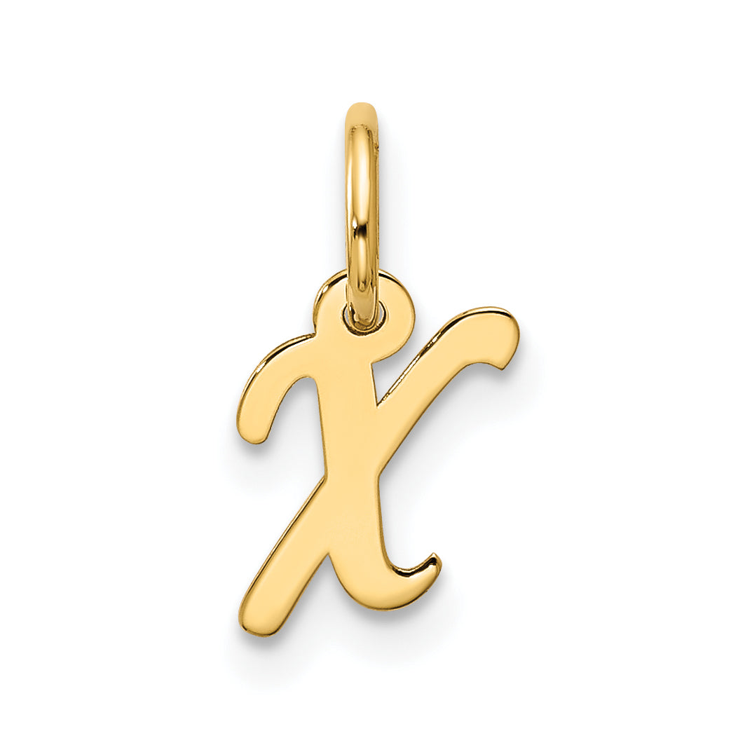 10k Small Script Initial X Charm