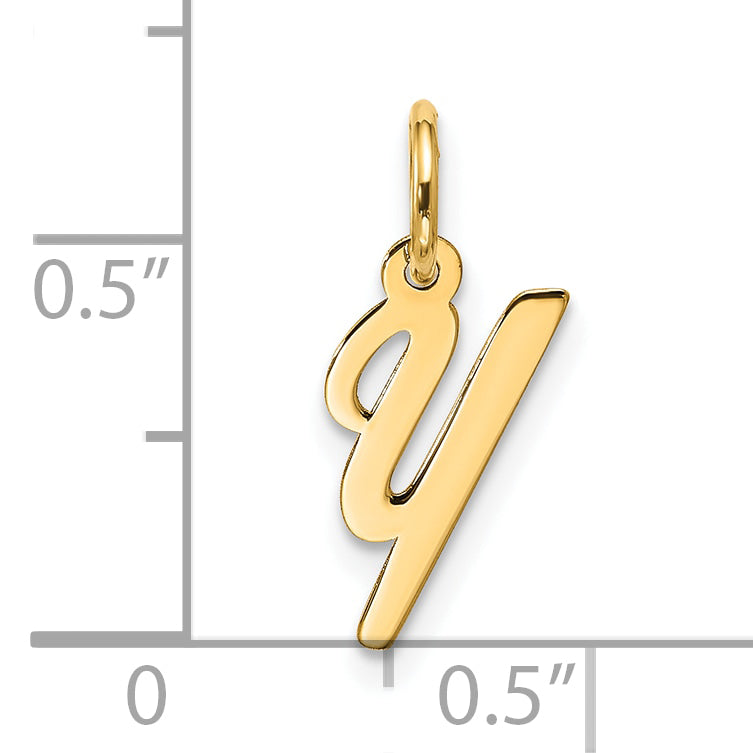 10k Small Script Initial Y Charm