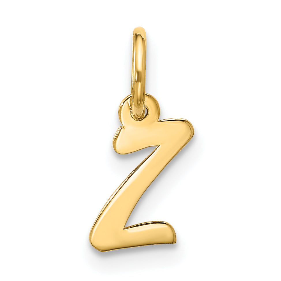 10k Small Script Initial Z Charm