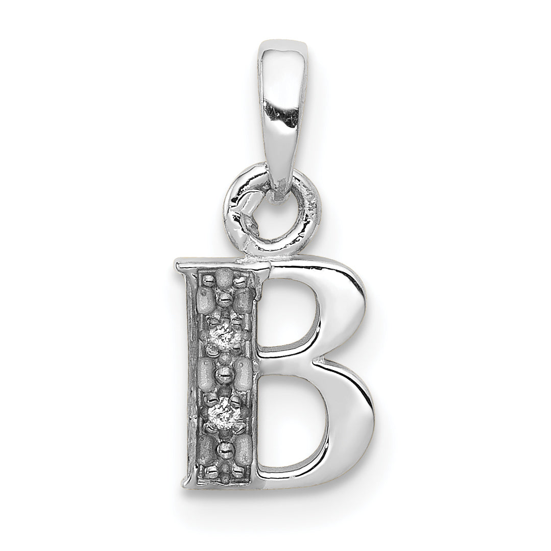 10KW Diamond Initial B Pendant