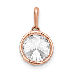 10k Tiara Collection Rose Gold Polished CZ Pendant