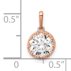 10k Tiara Collection Rose Gold Polished CZ Pendant