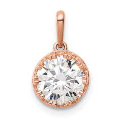 10k Tiara Collection Rose Gold Polished CZ Pendant