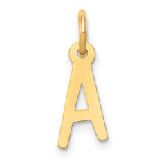 10k Small Slanted Block Initial A Charm