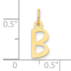 10k Small Slanted Block Initial B Charm